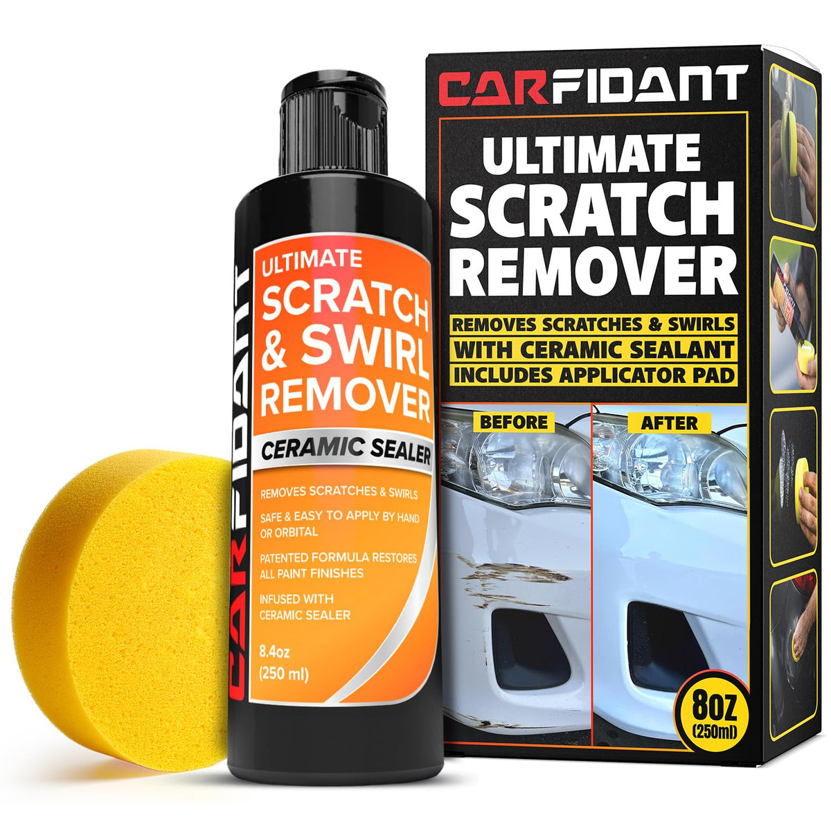 arfidant Scratch Repair and Swirl Remover - Car Paint Scratch Remover & Restorer Kit with Buffer Pad - Polishing & Waxing Kits - Compound for Vehicles Paint Repair - 8.4 fl. Oz.
