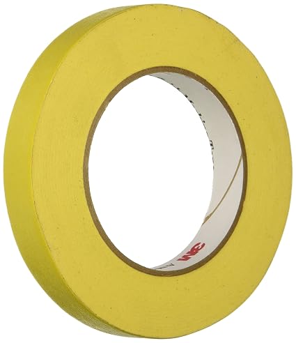 3M 6652 Yellow Automotive Refinish Masking Tape - 18mm x 55m